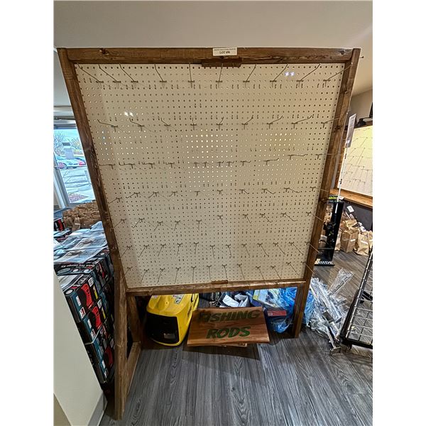 Double Sided Wood Peg Boards w Hooks