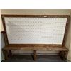Image 1 : Wood Peg Boards w Hooks, Bench