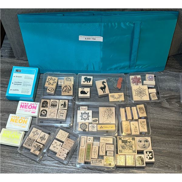 Hero Arts Neon Dye, Brayer & Variety of Stamps