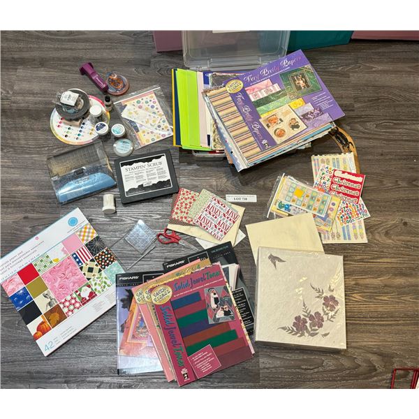 Large Assortment of Specialty Craft Paper & Supplies