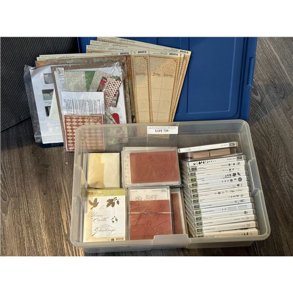Box of Stampin'Up Rubber Stamps