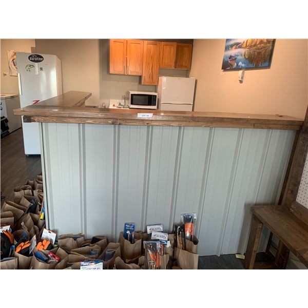 Home Made Large Wood Desk w Aluminum Siding