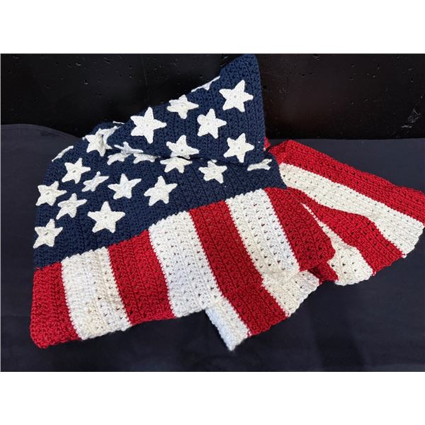 Custom U.S. Flag Afghan