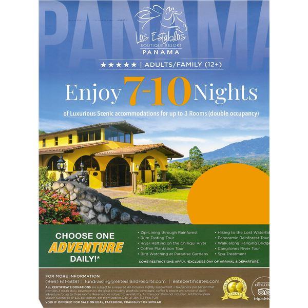 Los Establos 7-10 Night Adult/Family Vacation