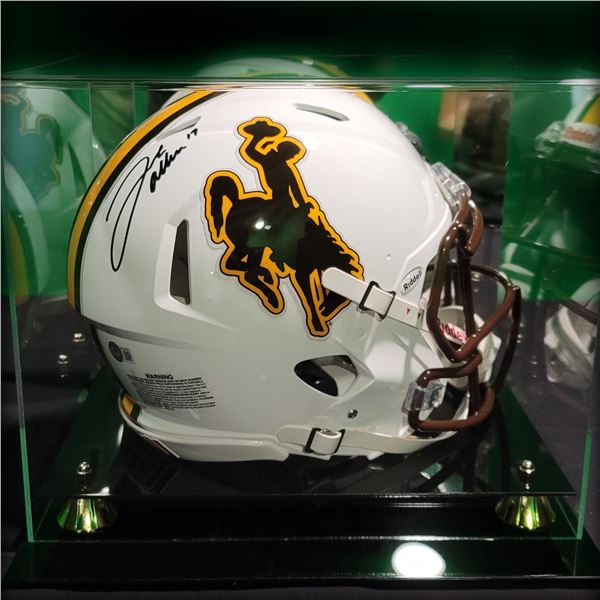 Autographed Josh Allen Wyoming Football Helmet