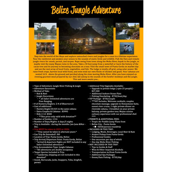 Belize Jungle Advneture