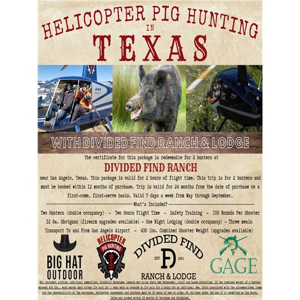 Texas Helicopter Pig Hunt
