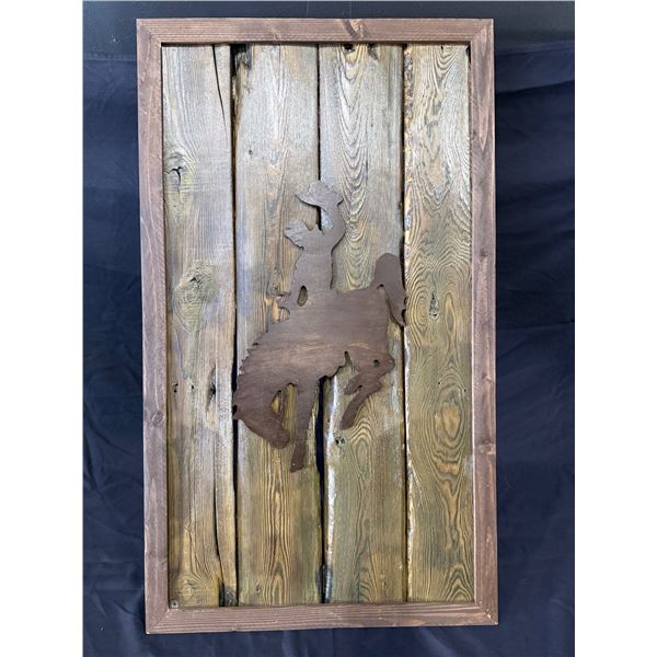 WOOD SIGN WITH STEAMBOAT