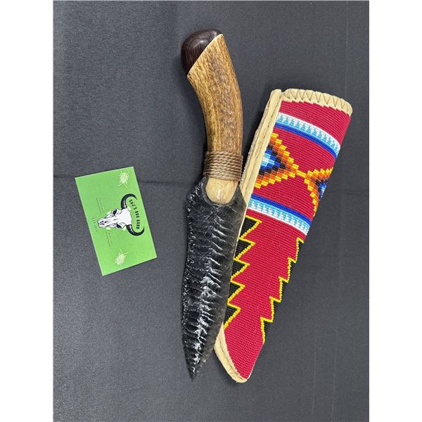 CUSTOM ANTLER HANDLE KNIFE