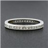 Image 5 : 18k White Gold 0.80 ctw Channel Princess Diamond Eternity Stack Wedding Band Rin
