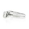 Image 5 : Vintage 14K Gold 0.50 ctw Emerald Cut Diamond Engagement Ring Matching Band Set