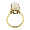 Image 8 : Vintage Handmade 18k Gold Rectangular Cabochon Cut Opal Solitaire Cocktail Ring