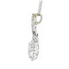 Image 5 : Solid 18k White Gold 1.0 ctw Round Diamond Cluster Pendant & 16" 14k Cable Chain
