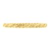 Image 2 : 14K Yellow Gold 6.5" 5.6mm Dual Finish Twisted Hinged Open Stack Bangle Bracelet