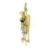 Image 5 : Vintage 18k Gold Ruby Enamel Flower Mother Bird Feeding Babies on Branch Brooch