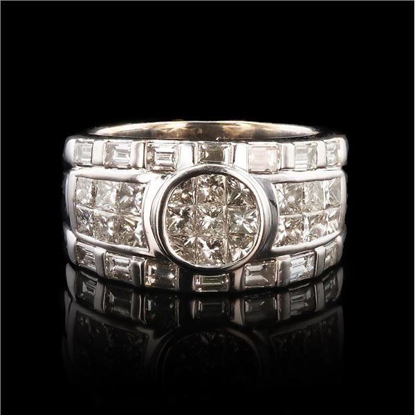 3.60 ctw VS1 to VS2 CLARITY Diamond 18K White Gold Ring