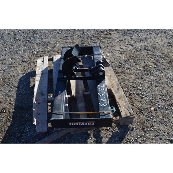 Kubota mounting plate with universal skidsteer QT for hydraulic post hole auger, (PLATE ONLY)