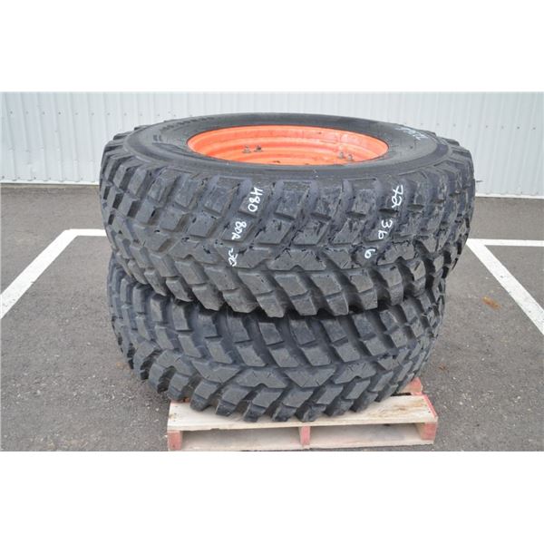 Nokian 2- 480/80R-30 70%, on 8 bolt rim, 6" pilot, 8" bolt circle