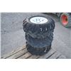 Image 5 : Mag Off Road set of 3 25x10.00-12 tires on 4 bolt aluminum rims to fit Kubota RTV's