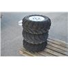 Image 6 : Mag Off Road set of 3 25x10.00-12 tires on 4 bolt aluminum rims to fit Kubota RTV's