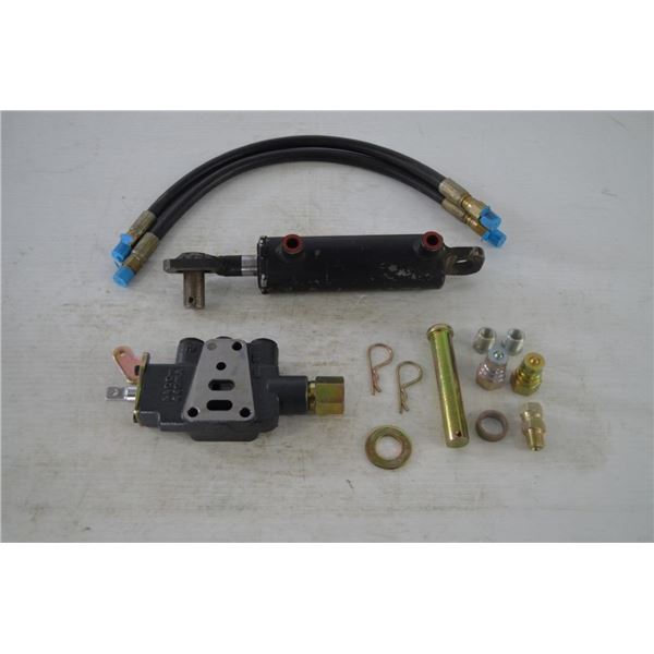 Kubota single spool hydraulic valve,  cylinder and hose kit. Fits L series tractors