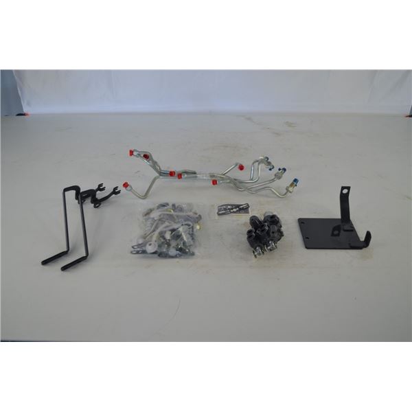 Kubota dual rear hydraulic remote kit, w/ 2 spool valve, lines, levers & fittings. Fits BX series tr