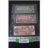 Image 1 : (3) Canadian Bills: 1967 One Dollar Bill, 1954 Two Dollar Bill, 1986 Two Dollar Bill