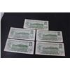 Image 4 : (5) Canadian One Dollar Bills - 1973
