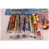 Image 2 : (2) 12 Pack Mr. Sketch Scented Markers, Assorted Pencils & Pens, (3) Glue Sticks, (3) White-Out Roll