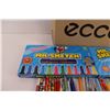 Image 4 : (2) 12 Pack Mr. Sketch Scented Markers, Assorted Pencils & Pens, (3) Glue Sticks, (3) White-Out Roll
