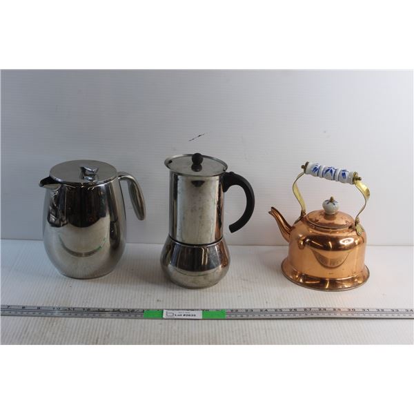 Coffee and Copper Tea Pot