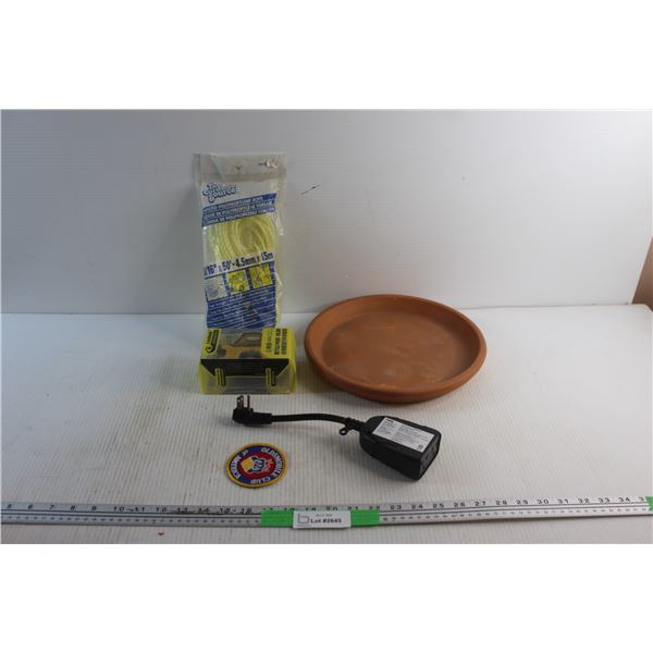 Polypropylene Rope 50', Bicycle Case Holder, Oldsmobile Patch, Socket Hub and Planter Plate