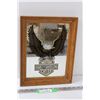 Image 1 : Harley Davidson Mirrored Picture in Wood Frame - 14" x 11"