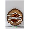 Image 1 : Harley Davidson Wood Art Wall Decor -13.5" x 12"