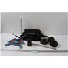 Image 1 : Vehicle Bag Phone - as is, (2) Corner Clamps, Green Insulator, (3) Remote Control Tires, Misc.