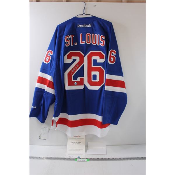 Reebok - Signed Martin St. Louis Rangers Jersey - Size Large - w/Certificate