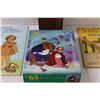 Image 3 : (2) Shirley Temple Books, Beauty & The Beast Puzzle - as is, Whiskey Wood Box