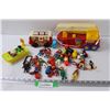 Image 1 : Children's Toy Lot: Little People, Fisher Price, Bus, Fire Truck Trailer, Misc.