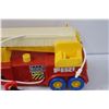 Image 2 : Children's Toy Lot: Little People, Fisher Price, Bus, Fire Truck Trailer, Misc.
