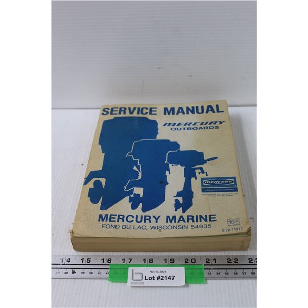 Mercury Marine Outboard Boat Motor Service Manual from 1967 and Up