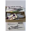 Image 2 : (2) Model Kits: British Spitfire, P38 Lighting - Appears all there, as is
