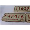 Image 3 : (3) Saskatchewan License Plates - Pair + Farm Plate - 1971