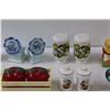Image 3 : (10) Salt & Pepper Shakers - Mickey Mouse, Shells, Mushrooms, Apple, Irons, misc.