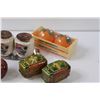 Image 2 : (8) Salt & Pepper Shakers - Grain Elevators, Oranges, Train, Misc.