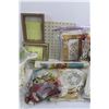 Image 3 : (2) 5"x7" Wooden Picture Frames, Set of Sears Pillowcases, Assorted Stitching Bars, Thread, & Needle