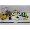 Image 1 : Bag of Lego's w/ Vehicles, Battat Children's Shapes Toy, Vtech Toy Car, Ghost Hand Puppet, Misc.