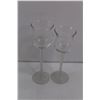 Image 4 : (8) Glass Seasoning Bottles, (2) Glass Flower Vases, (2) Glass Highball Glasses, Glass Candle Holder