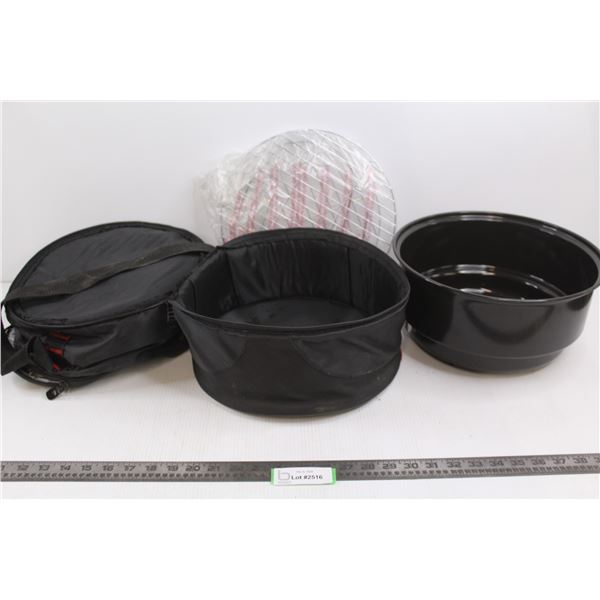 Conexus Credit Union Insulated Bag w/ Ceramic Dish & Round Wire Rack