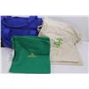 Image 5 : (3) White Arbonne Product Bags, (3) Green Arbonne Product Bags, Blue Knapsack - Some Wear, Nike Shin