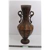 Image 1 : Metal 22" Brown Vase w/ Handles